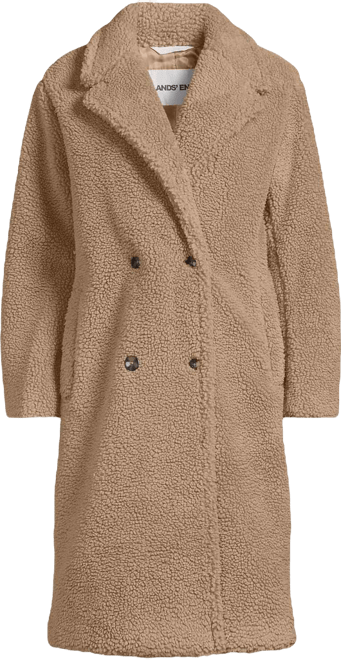 Women's Double Breasted High Pile Fleece Coat