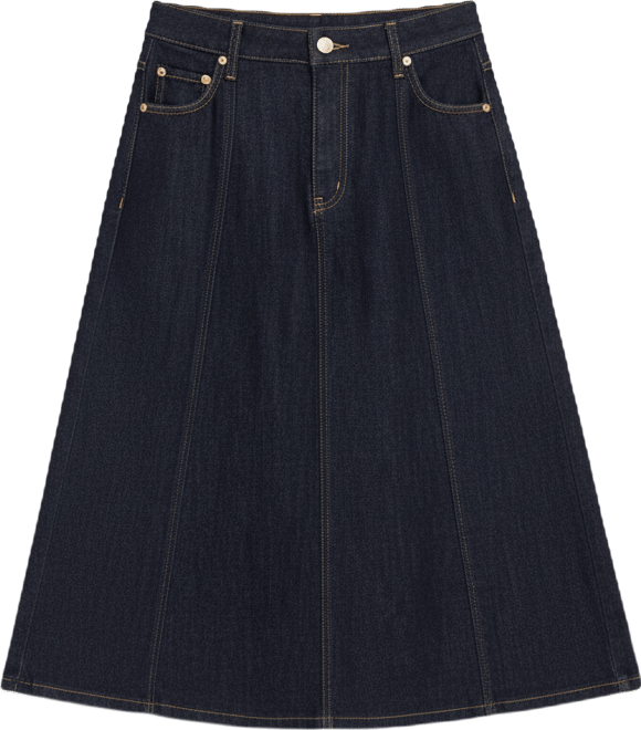 Women's Denim Midi Skirt