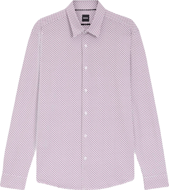 Boss by  Men's Cotton Blend Slim-Fit Dress Shirt