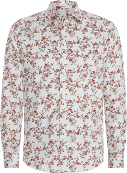 Men's Jones Floral Printed Long-Sleeve Dress Shirt, Macy's Exclusive