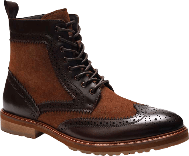 Anthony Veer Men's Langston Wingtip Lace-Up Boots