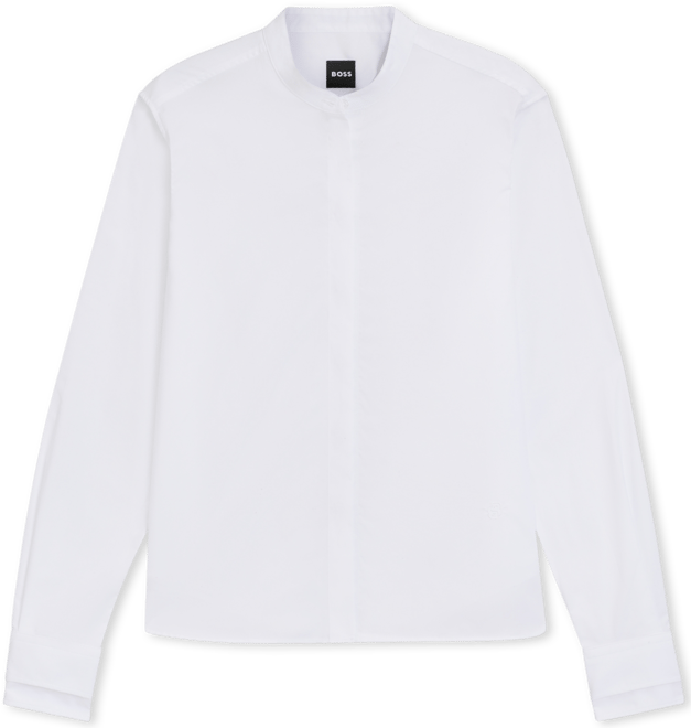 Boss by  Women's Cotton Poplin Regular-Fit Blouse