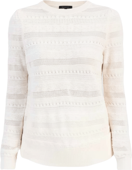 Women's Pointelle Crewneck Sweater, Macy's Exclusive