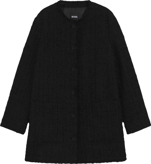 Boss by  Women's Velvet Tweed Oversized-Fit Blazer