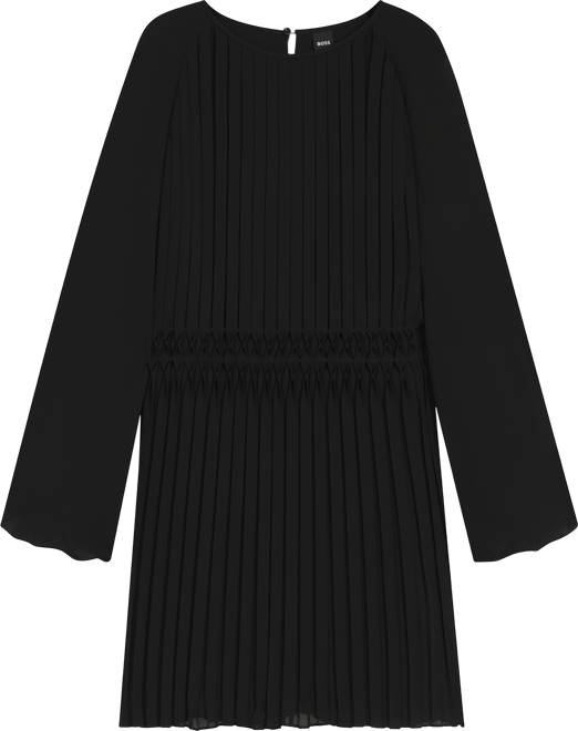 Boss by  Women's Smocked Waistband Plisse Dress