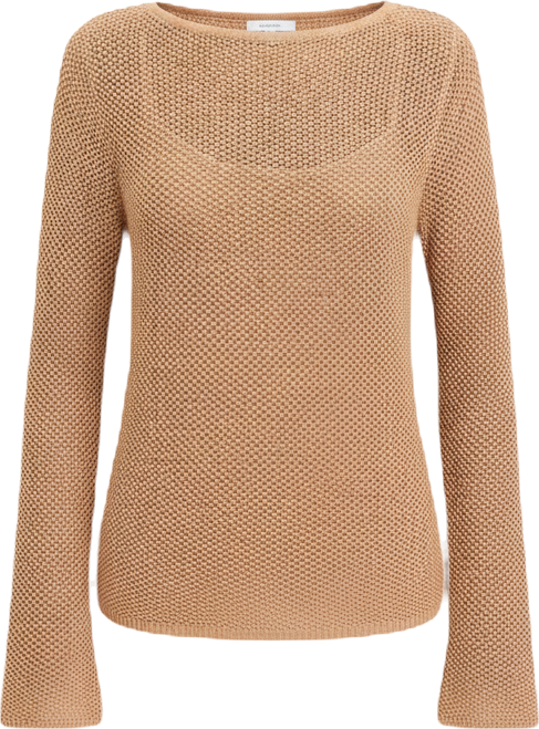 Women's Long Sleeve Open-Knit Overlay Sweater, Macy's Exclusive