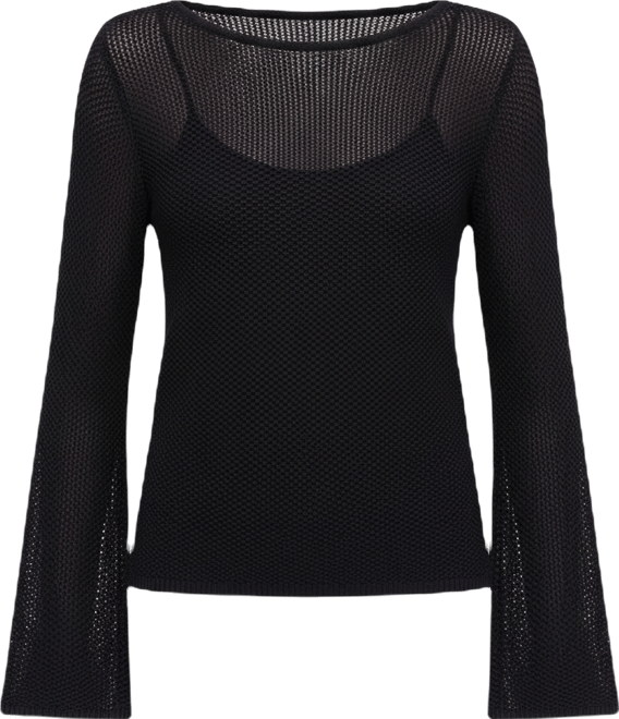 Women's Long Sleeve Open-Knit Sweater, Macy's Exclusive
