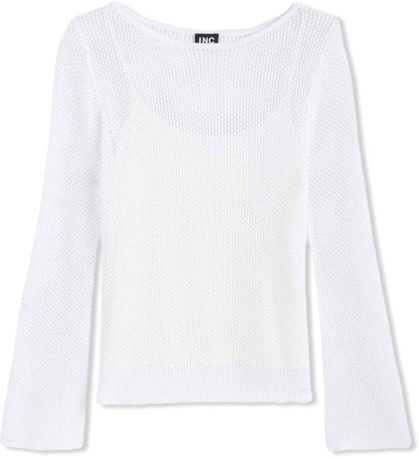 Women's Long Sleeve Open-Knit Sweater, Macy's Exclusive