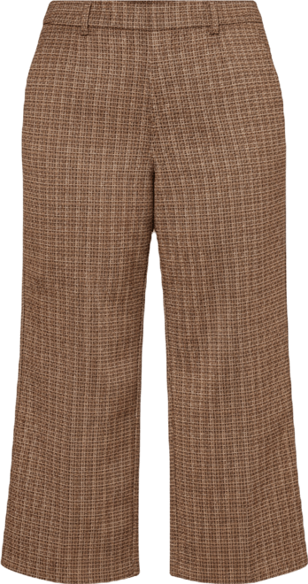 Plus Size Plaid Wide-Leg Pants