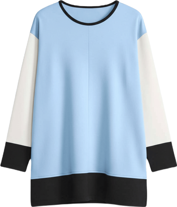 Women's Long Sleeve Colorblock Top