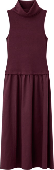 Women's Combined Funnel Neck Dress