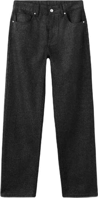 Women's Shiny Straight-Leg Jeans