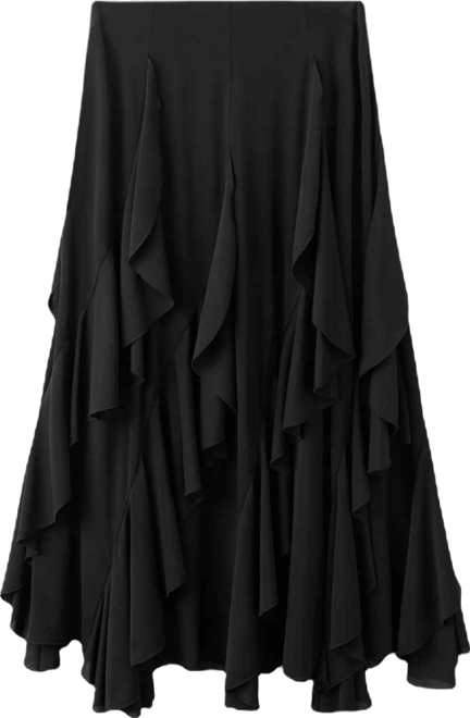 Women's Asymmetrical Ruffled Skirt