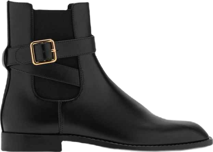 Women's Elastic Panel And Buckle Ankle Boots