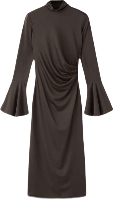 Women's Bell Sleeves Fitted Dress