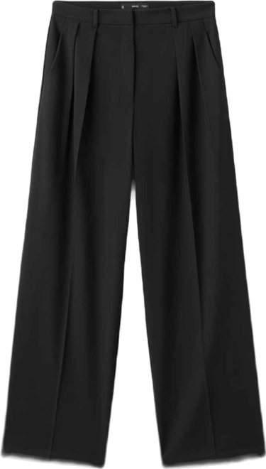 Women's Wide-Leg Mid-Rise Pleated Pants
