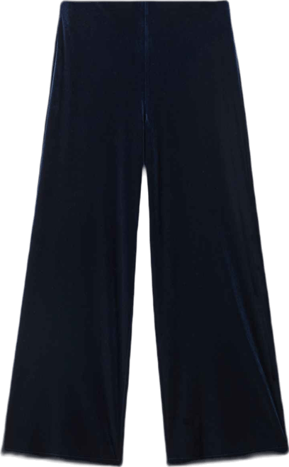 Women's Velvet Wide-Leg Trousers