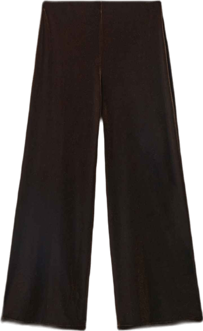 Women's Velvet Wide-Leg Trousers
