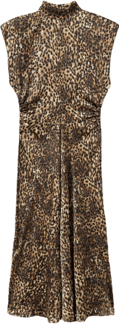 Women's Leopard-Print Satin Dress
