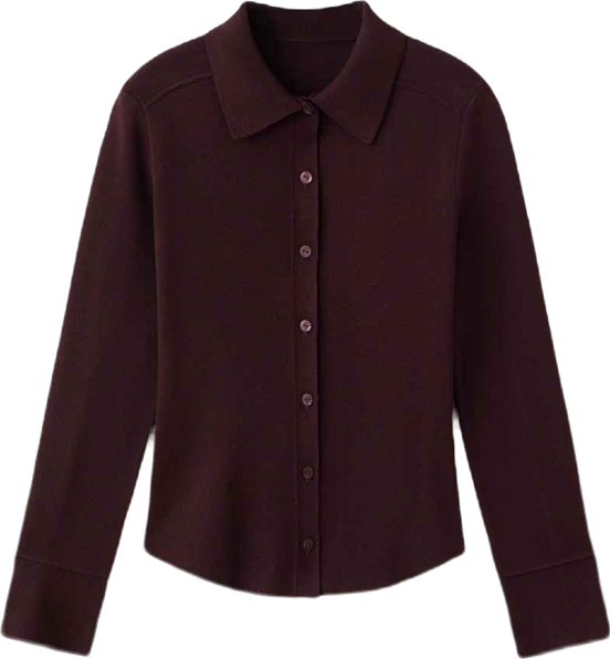 Women's Shirt Collar Cardigan