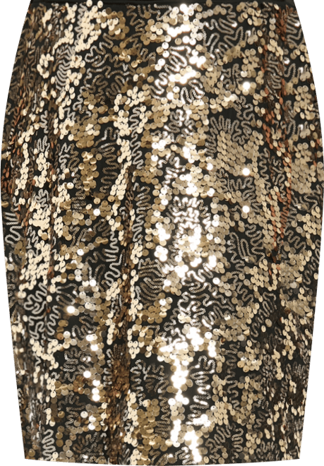 Plus Size A-Line Sequin Short Skirt