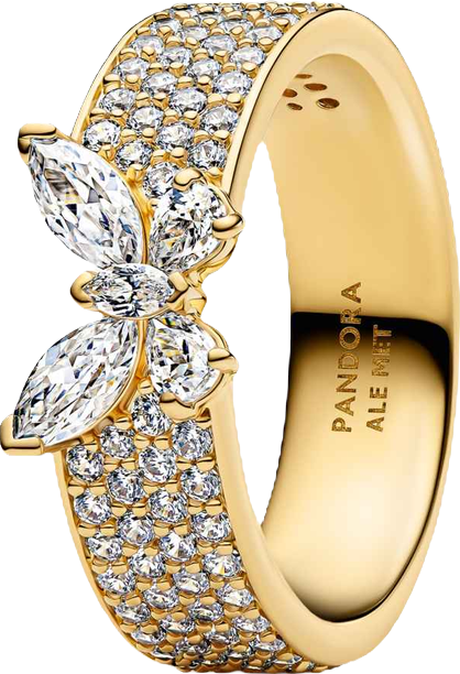 Sparkling Butterfly Bold Ring