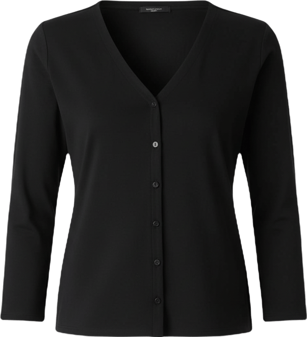 Women's V-Neck Button Front Top