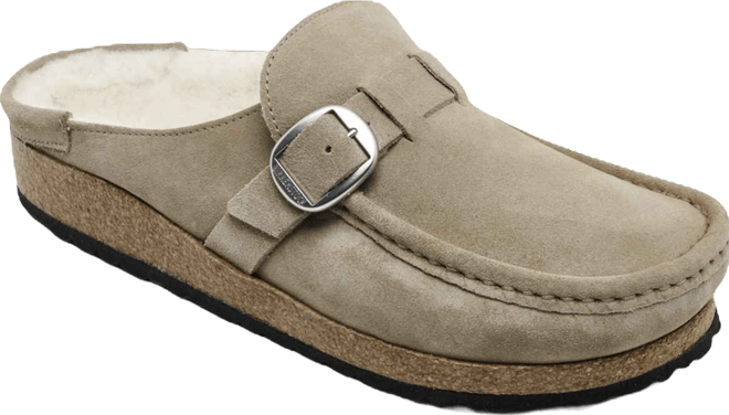 Women's Buckley Shearling Suede Leather Clogs from Finish Line