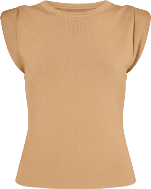 Women's Knit Pleated Shoulder Top