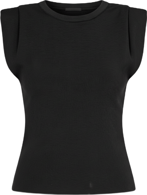 Women's Knit Pleated Shoulder Top