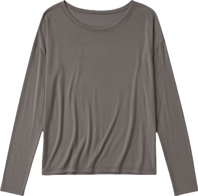 Women's Oversized Semi Sheer Long Sleeve T Shirt