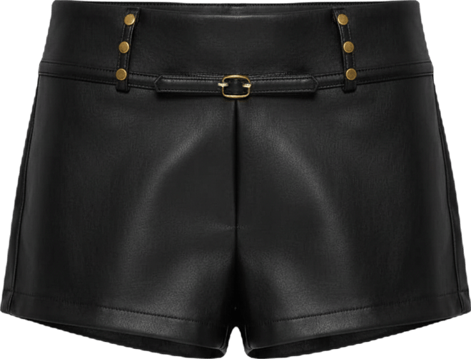 Women's Reese Studded Faux Leather Micro Shorts