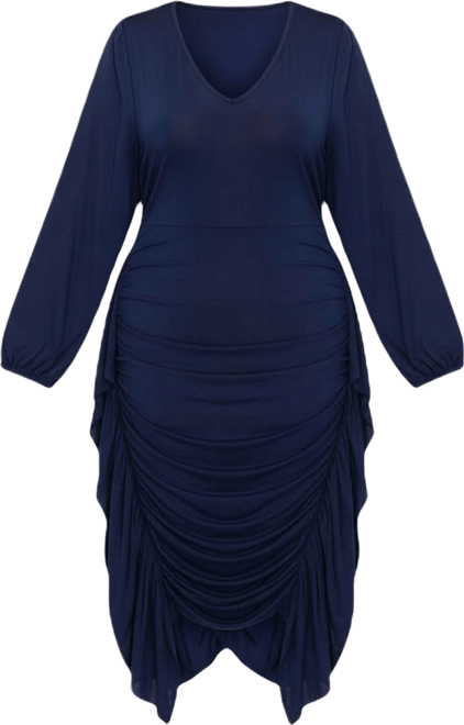Plus Size Nova Shirred Bodycon Dress