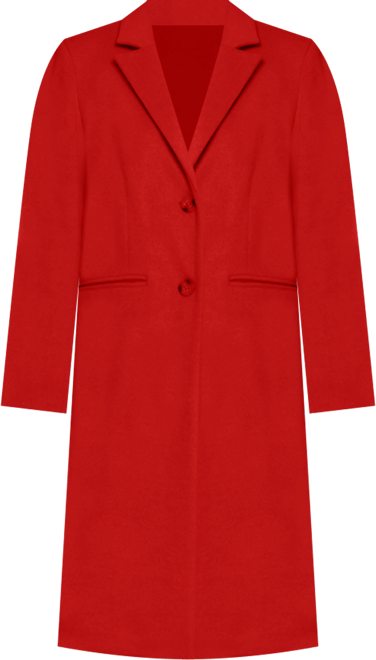 Women's Melton Coat with Printed Lining Trench