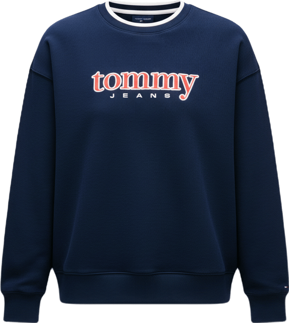 Women's Boxy Tommy Applique Crewneck Sweatshirt