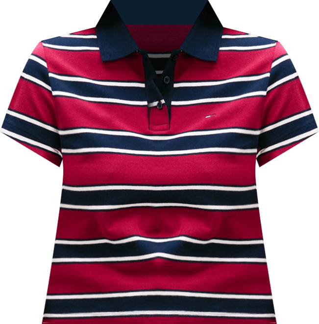 Women's Striped Essential Polo Top