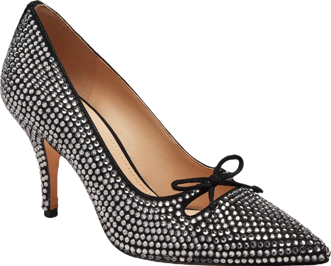 Women's Slip-On Pumps with Crystals