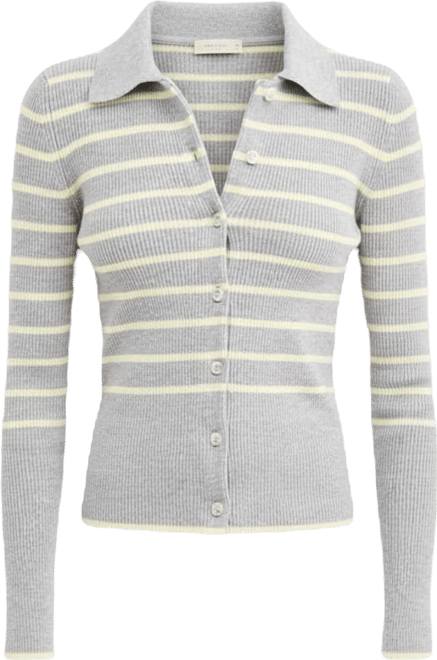 Women's Striped Collared Cardigan , Macy's Exclusive