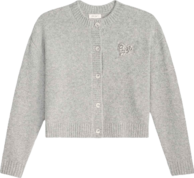 Women's Embellished Heart Cardigan Sweater, Macy's Exclusive