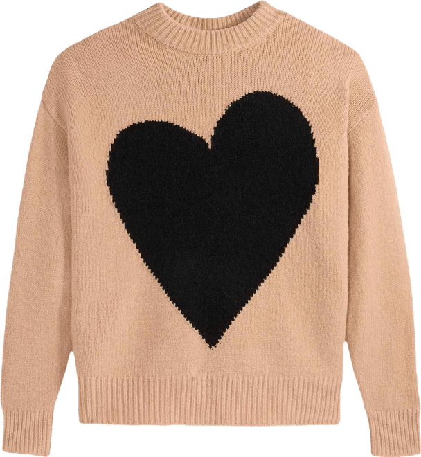 Women's Crewneck Heart Sweater, Macy's Exclusive