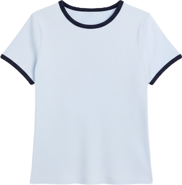 Women's Knit Short-Sleeve Trim Top, Macy's Exclusive