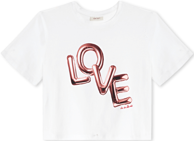 Women's Knit Short-Sleeve Love Graphic T-Shirt, Macy's Exclusive