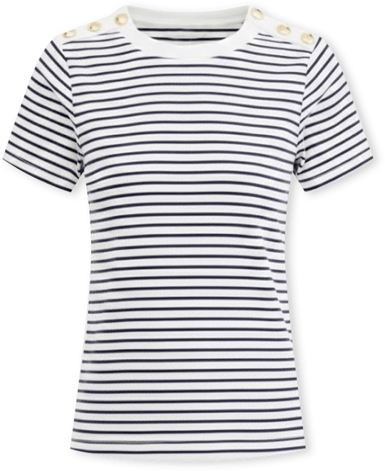 Women's Knit Short-Sleeve Button-Shoulder Top, Macy's Exclusive