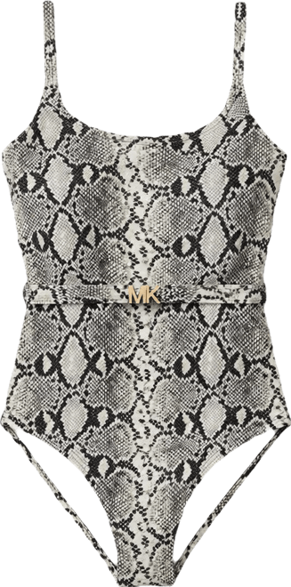 Michael  Women's Belted One Piece Swimsuit