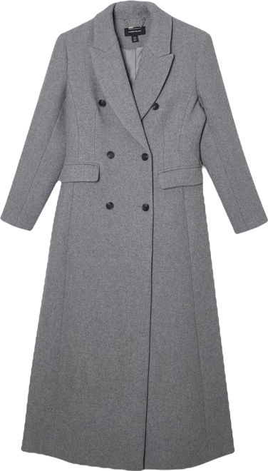 Women's Wool Double Breasted Tailored Maxi Coat