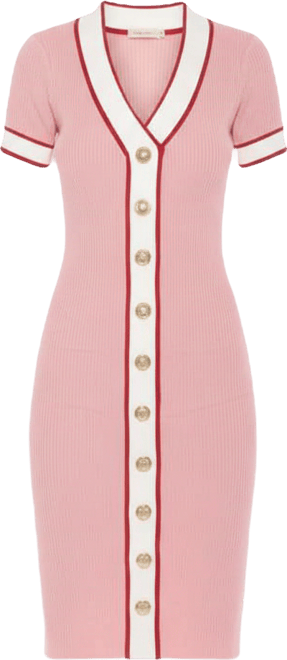 Women's Otto V Neck Ribbed Knit Dress