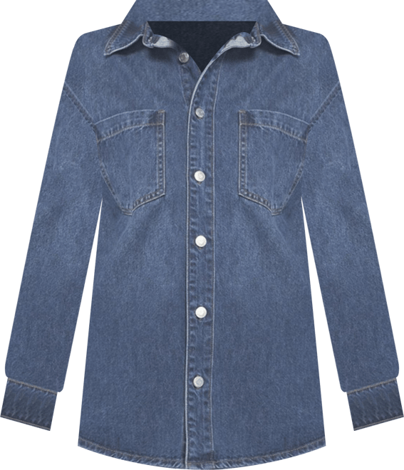 Women's Feather Soft Denim Shirt Button Down Top