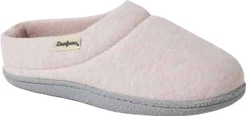 Women's Lacey Rib Knit House Shoe Clog Slipper