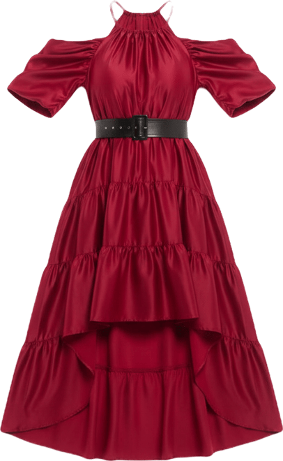 Women's June + Vie Off-The-Shoulder Halter Maxi Dress