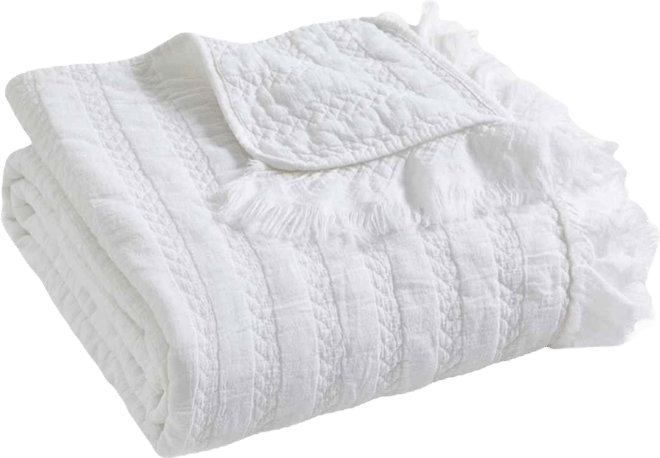 Wilhemina Stone Washed Quilted Throw, 50" x 60"